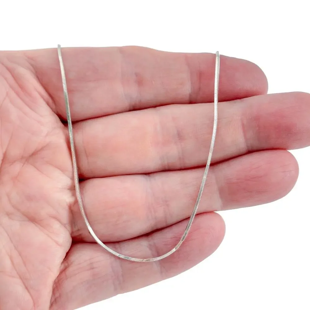 Vintage Italy Sterling Silver 925 Snake Chain Necklace 16